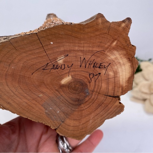 Vintage 1987 Randy Whaley Signed Hand Carved Cardinal Folk Art Driftwood Bird - Picture 11 of 11